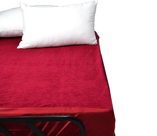 Maroon Fitted Mattress Protectors