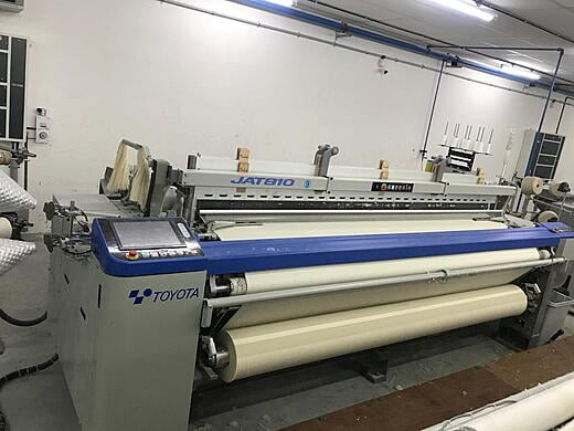 72" poly cotton greige in production
